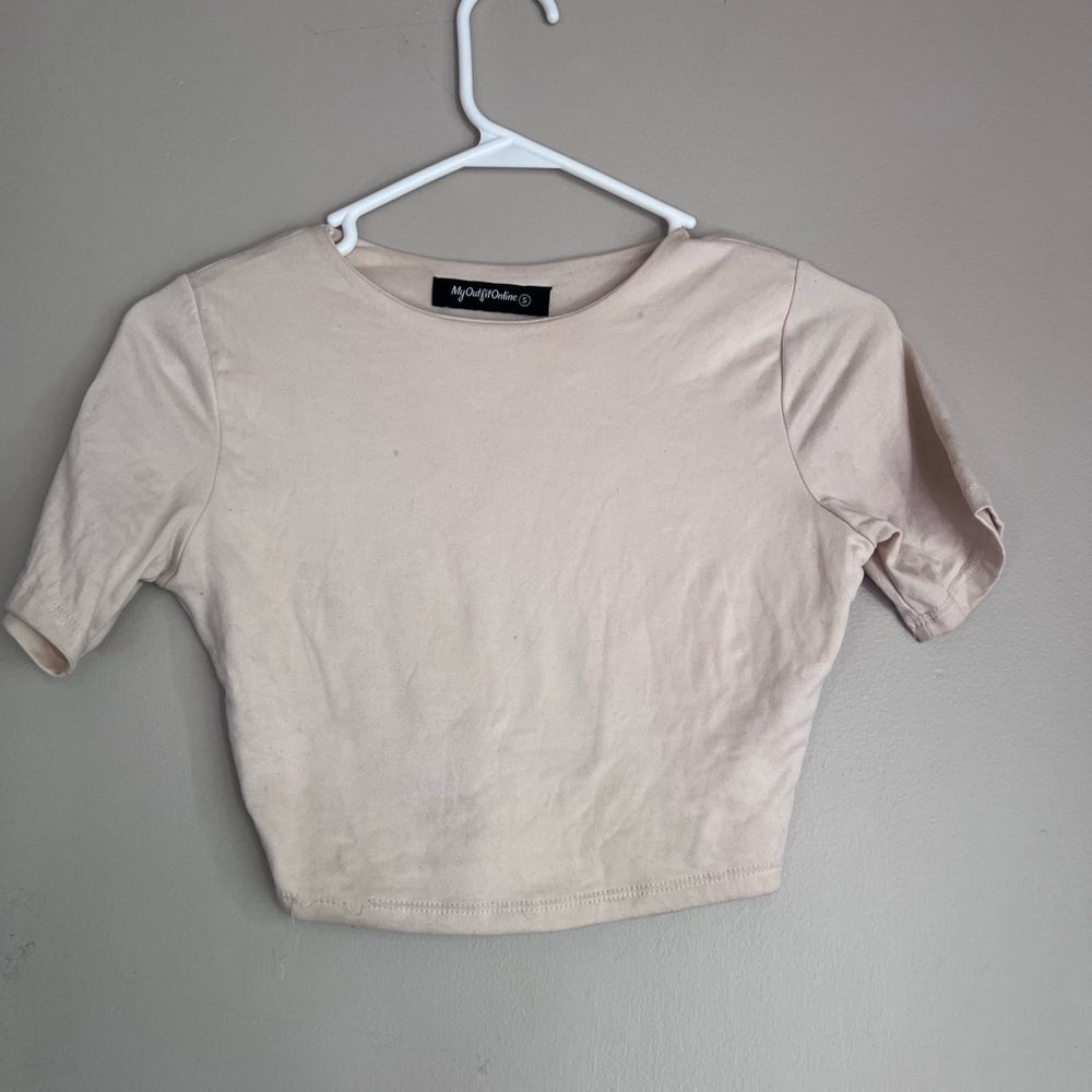 Cream Women's Crop Top